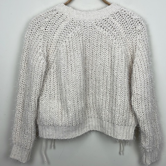 Woven Heart || Knitted Sweater Crewneck with Ties on Waist; Size Small - Picture 6 of 14